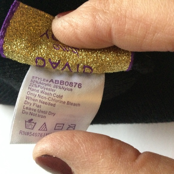 DAVID & YOUNG PAIR OF NICE AND NAUGHTY BEANIES BLACK RED CRYSTAL EMBELLISHED OS main image 10